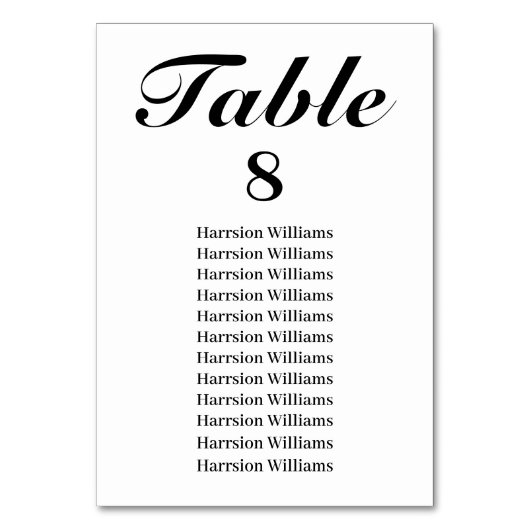 Elegant zwarte witte tekst van de manuscriptdouane kaart (Voorkant)