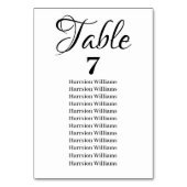 Elegant zwarte witte tekst van de manuscriptdouane kaart (Achterkant)