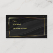 Elegant zwarte zijde visitekaartje (Achterkant)