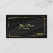 Elegant zwarte zijde visitekaartje (Voorkant)