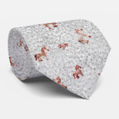 Elegant Zweeds Dala Paard Grijs Rood Stropdas (Opgerold)