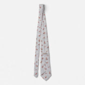 Elegant Zweeds Dala Paard Grijs Rood Stropdas (Achterkant)