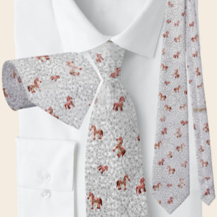 Elegant Zweeds Dala Paard Grijs Rood Stropdas