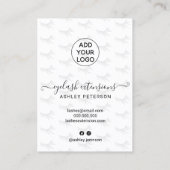 Elegant zweeft na de witte verticale gordel visitekaartje (Achterkant)