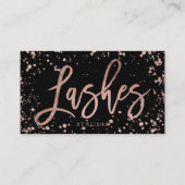 Elegant zweepslagen script roos Gold confetti spla Visitekaartje (Voorkant)