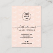 Elegant zweetjes na een wazig roze verticaal visitekaartje (Achterkant)