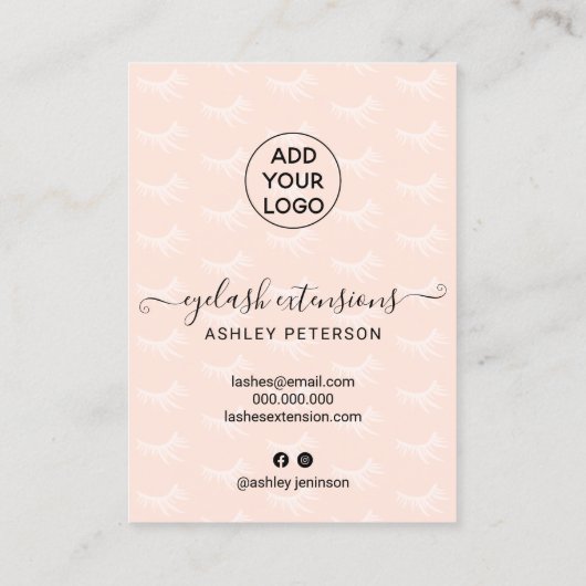 Elegant zweetjes na een wazig roze verticaal visitekaartje (Achterkant)