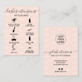 Elegant zweetjes na een wazig roze verticaal visitekaartje (Voorkant / Achterkant)