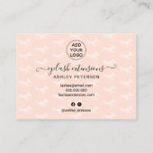 Elegant zweetjes nadien wazig roze illustraties visitekaartje (Achterkant)