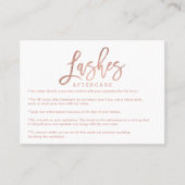 Elegant zweetjes nazorg roos goud simpel wit visitekaartje (Voorkant)