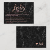 Elegant zweetjes nazorg roos gouden zwarte marmer visitekaartje (Voorkant / Achterkant)