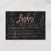 Elegant zweetjes nazorg roos gouden zwarte marmer visitekaartje (Voorkant)