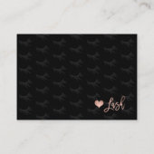 Elegant zweetjes nazorg roos goudillustratie visitekaartje (Achterkant)