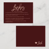 Elegant zweetjes nazorg roos goudschoen visitekaartje (Voorkant / Achterkant)