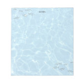 Elegant zwembad en vis notitieblok (Voorkant)