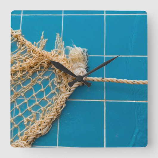 Elegant zwembad vierkante klok (Voorkant)