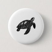 Elegant Zwemmen Oude Water Schildpad Copy Ronde Button 5,7 Cm (Voorkant)