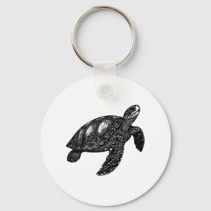 Elegant Zwemmen Oude Water Schildpad Copy Sleutelhanger