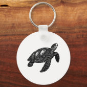 Elegant Zwemmen Oude Water Schildpad Copy Sleutelhanger (Voorkant)