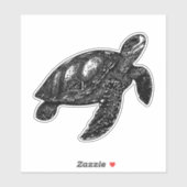 Elegant Zwemmen Oude Water Schildpad Copy Sticker (Vel)