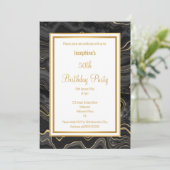 ELEGANTBLACK GOLD MARBLE BIRTHDAY KAART (Staand voorkant)