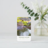 Elegante 100% natuurlijke biologische groene tuinv visitekaartje (Staand voorkant)