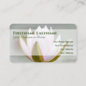 Elegante 100% natuurlijke organische waterlelie st visitekaartje (Achterkant)