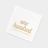 Elegante 100e verjaardag moderne gouden folie serv folie servetten (Links)