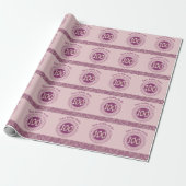 Elegante 100e verjaardag Roze Goud Glitter & Strep Cadeaupapier (Uitgerold)