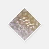 Elegante 100e verjaardag servetten voor haar (Hoek)