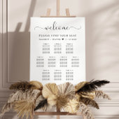 Elegante 10 tafel bruiloft zitgrafiek poster