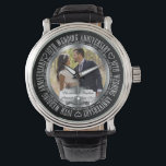 Elegante 10e bruiloft Jubileum foto namen Horloge<br><div class="desc">Personaliseer dit elegante 10e trouwdag foto ontwerp met uw foto,  namen en bruiloft en jubileum data. Origineel ontwerp gemaakt door Holiday Hearts Design.</div>