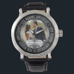 Elegante 10e bruiloft Jubileum foto namen Horloge<br><div class="desc">Personaliseer dit elegante 10e trouwdag foto ontwerp met uw foto, namen en bruiloft en jubileum data. Origineel ontwerp gemaakt door Holiday Hearts Design.</div>
