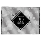 Elegante 10e Tin Bruiloft Jubileum Celebration L Groot Cadeauzakje (Achterkant)