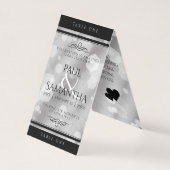 Elegante 10e Tin Bruiloft Jubileum Tafel Kaart (Achterkant)