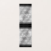 Elegante 10e Tin Bruiloft Jubileum Tafel Kaart (Buitenkant ongevouwen)