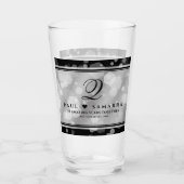 Elegante 10e Tin Huwelijksjubileum Glas (Voorkant)