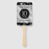 Elegante 10e tin huwelijksjubileumviering handwaaier (Achterkant)