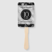 Elegante 10e tin huwelijksjubileumviering handwaaier (Voorkant)