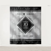 Elegante 10e tin huwelijksjubileumviering wandkleed (Voorkant)