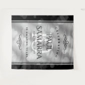 Elegante 10e tin huwelijksverjaardagviering wandkleed (Voorkant (horizontaal))