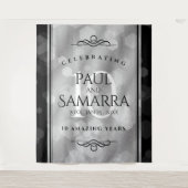 Elegante 10e tin huwelijksverjaardagviering wandkleed (Voorkant)