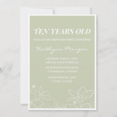 Elegante 10e verjaardag uitnodigingen Modern Flora (Voorkant)