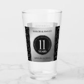Elegante 11e stalen huwelijksjubileumviering glas (Achterkant)