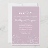 Elegante 11e verjaardag uitnodigingen Modern Flora (Voorkant)