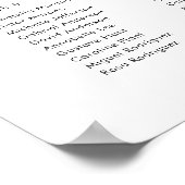 Elegante 12 tafels Vind uw zitplaatskaart Poster (Hoek)