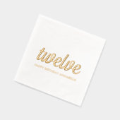 Elegante 12e verjaardag moderne gouden folie serve folie servetten (Links)