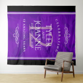 Elegante 12e Zijden Huwelijksjubileumviering Wandkleed (In Situ (horizontaal))