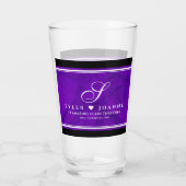 Elegante 12e Zijden Huwelijksverjaardag Viering Glas (Achterkant)