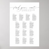 Elegante 13 tafels Vind uw zitplaatskaart Poster (Voorkant)